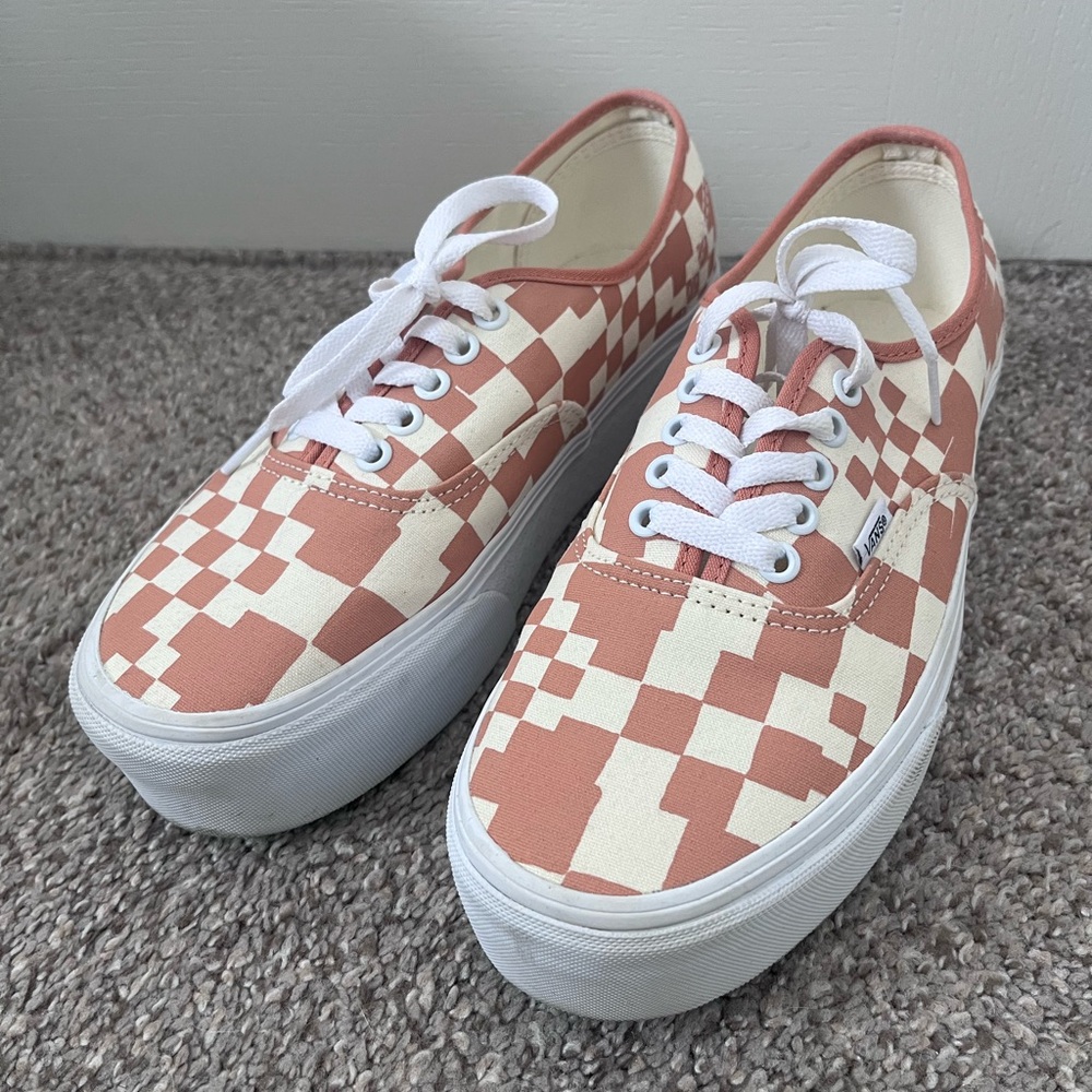 Checkered platform vans, women’s size 10